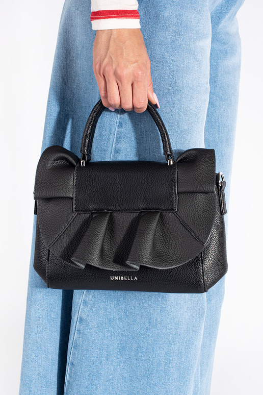 negro bolso elegante z ozdobną falbanką negro bolso elegante z ozdobną falbanką