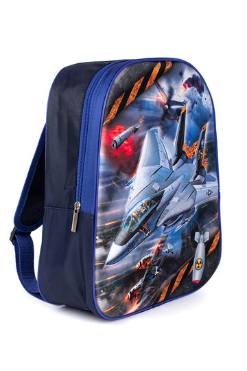 mochila azul para niño ze...