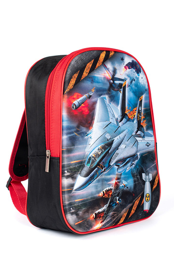 Mochila negra y roja para...