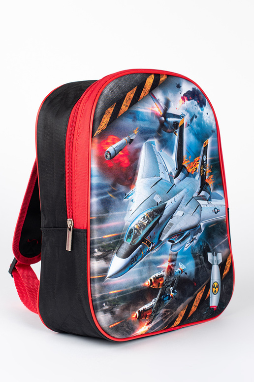 Mochila negra y roja para niño ze...
