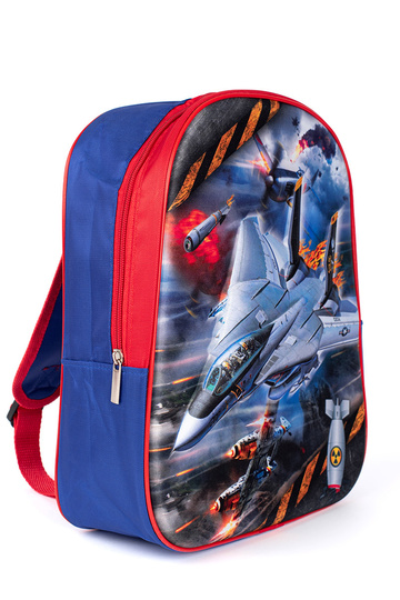 mochila azul-roja para niño...