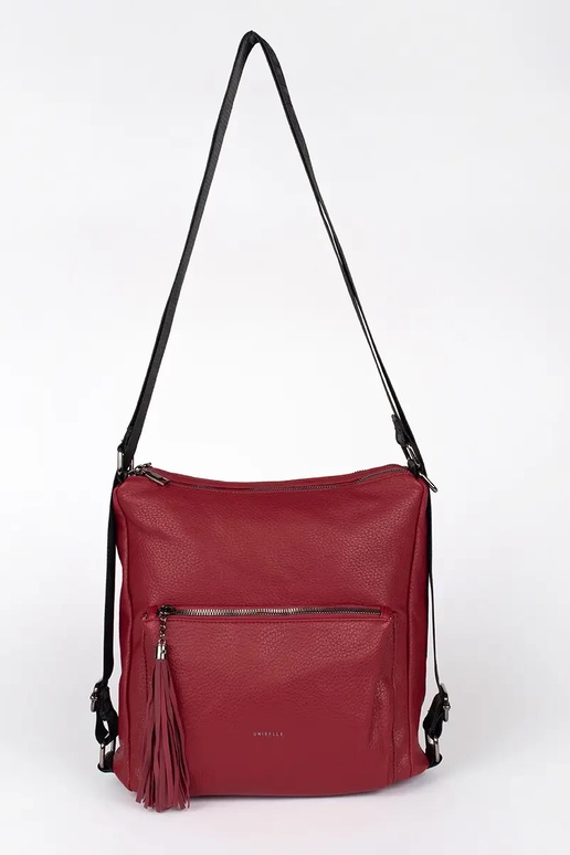 Bolso de mujer rojo tipo mochila con... Bolso de mujer rojo tipo mochila con...