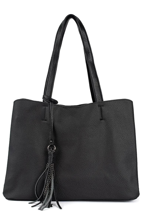 bolso grande negro con flecos bolso grande negro con flecos