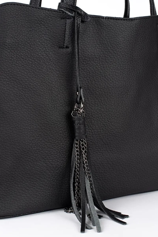 bolso grande negro con flecos bolso grande negro con flecos