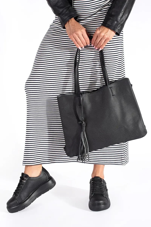 bolso grande negro con flecos bolso grande negro con flecos