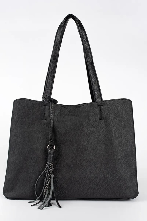 bolso grande negro con flecos bolso grande negro con flecos