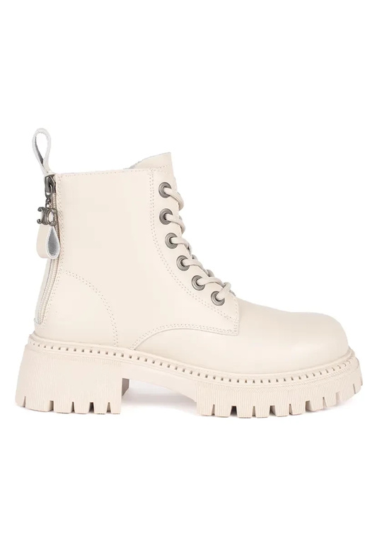 Piel beige atado Zapatos de mujer Piel beige atado Zapatos de mujer