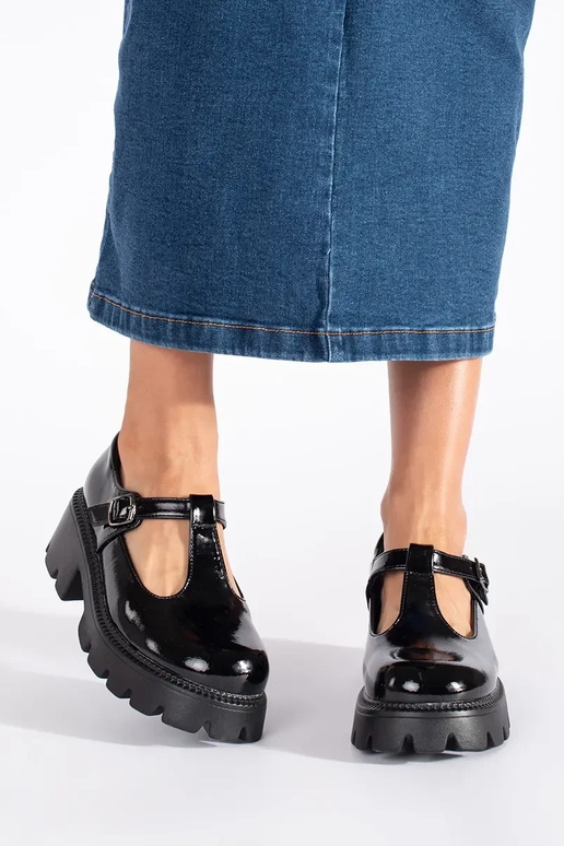 de color negro lacado zapatos de...