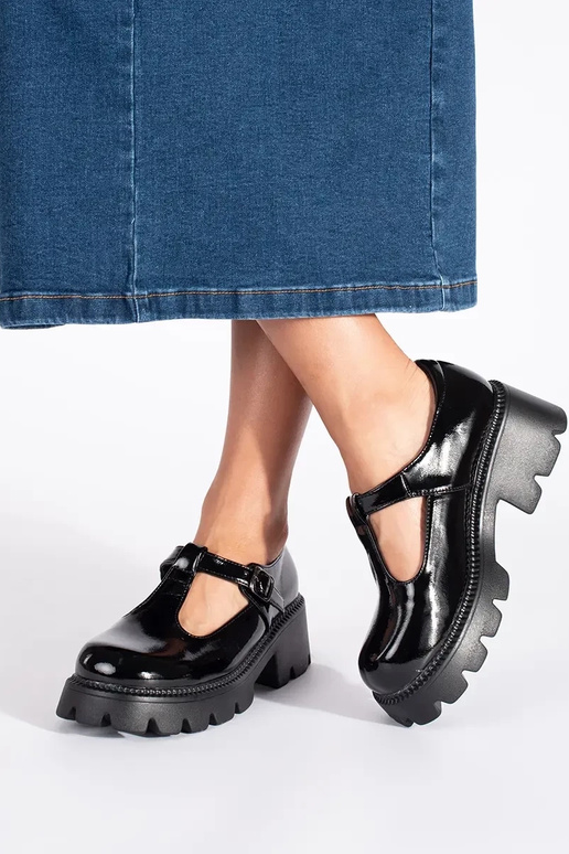 de color negro lacado zapatos de...