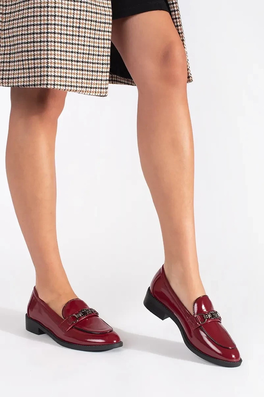 Mocasines de mujer de color granate