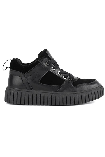 de color negro alto Zapatos...