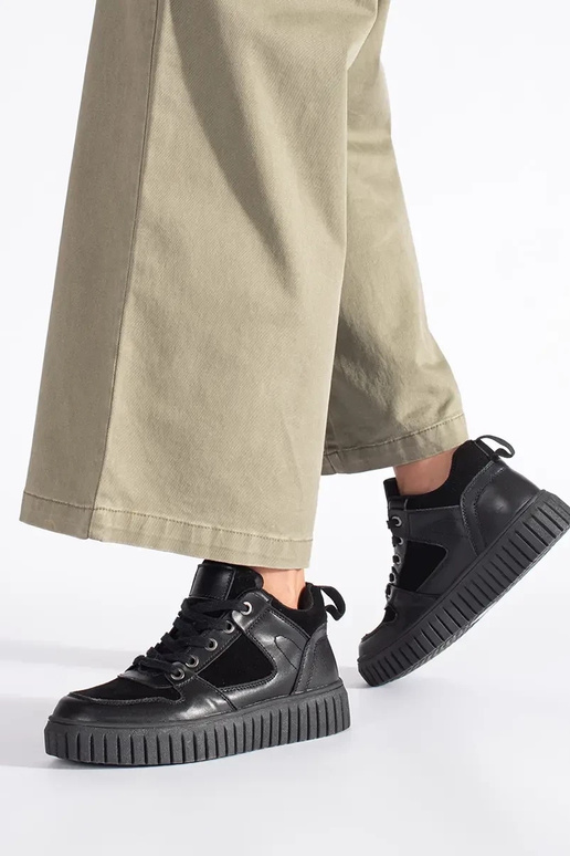 de color negro alto Zapatos de mujer