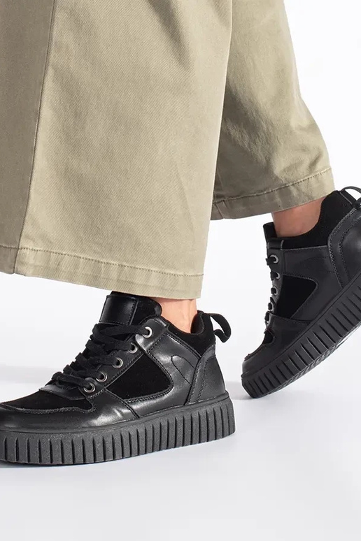 de color negro alto Zapatos de mujer