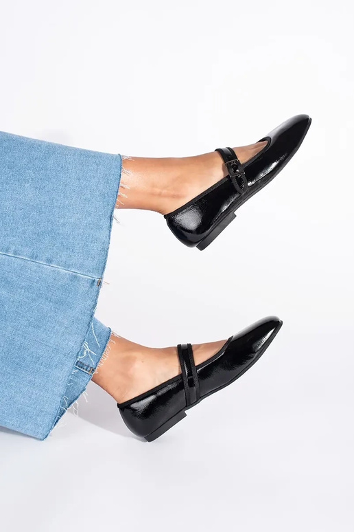 de color negro lacado bailarinas de color negro lacado bailarinas