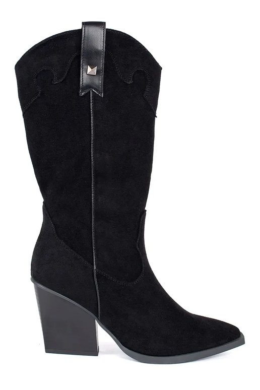 de color negro de gamuza botas de...