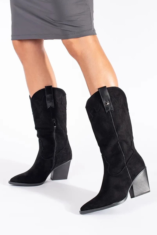 de color negro de gamuza botas de...