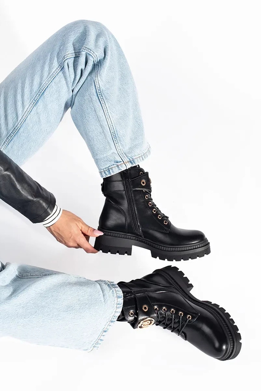 de color negro Zapatos de mujer con...