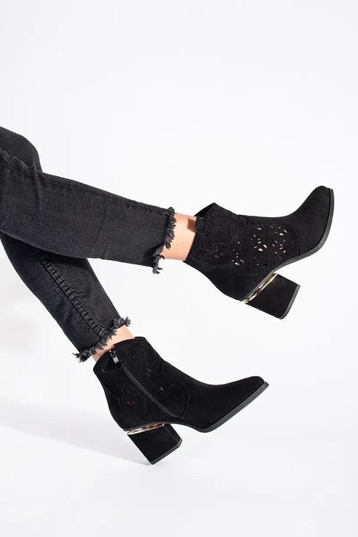 de color negro calado botas de...