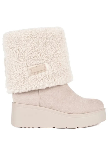 Botines de mujer beige con...