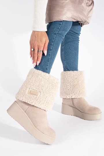 Botines de mujer beige con... 2