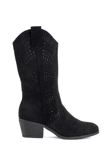 de color negro calado botas...