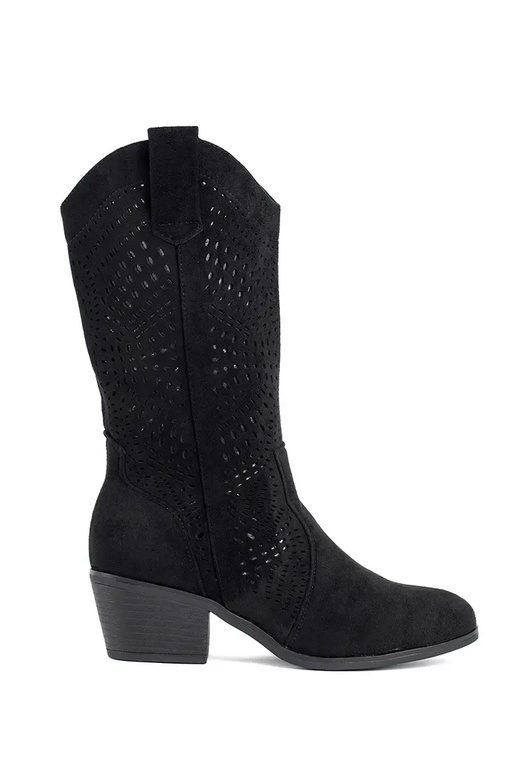 de color negro calado botas de...