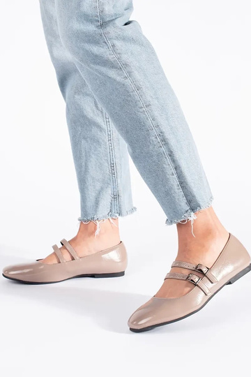 beige lacado bailarinas con... 2