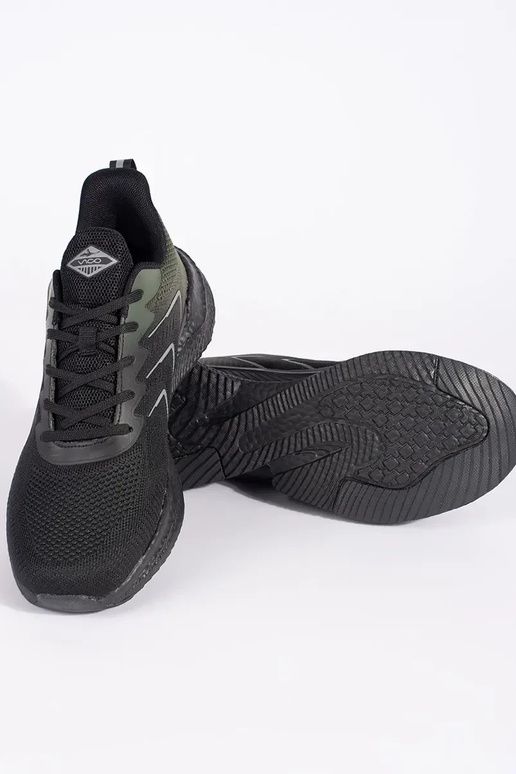 Negro y-color verde la luz zapatos...