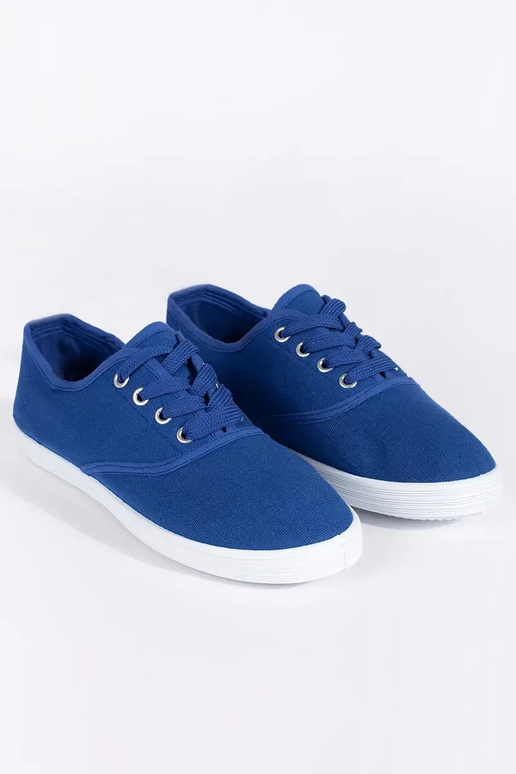 Zapatos azules con cordones para niños
