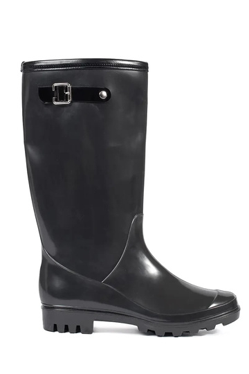 Botas de goma charol negro