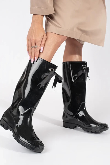 Botas de goma charol negro 2