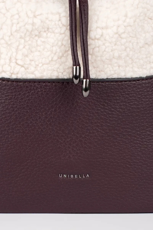 Elegante bolso marrón oscuro con piel Elegante bolso marrón oscuro con piel