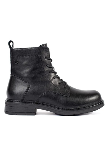 Botas con cordones de piel...