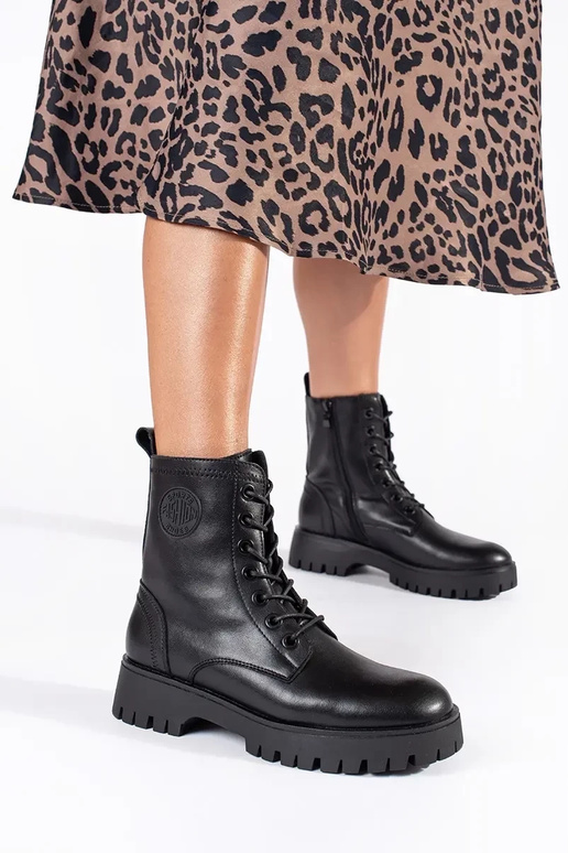 Zapatos de plataforma de mujer negros...