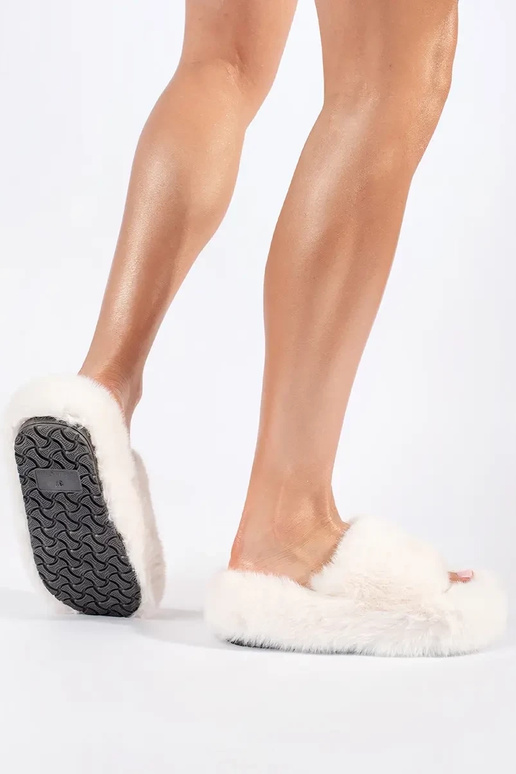 Sandalias de plataforma de piel beige