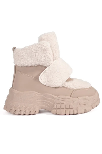 beige Botas de nieve con...