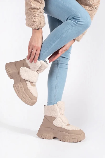 beige Botas de nieve con... 2