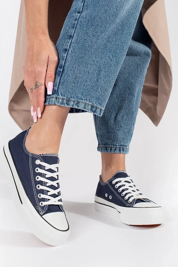 azul oscuro clásico zapatos... 2