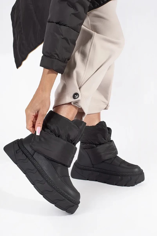 Botas de nieve para mujer negras de...