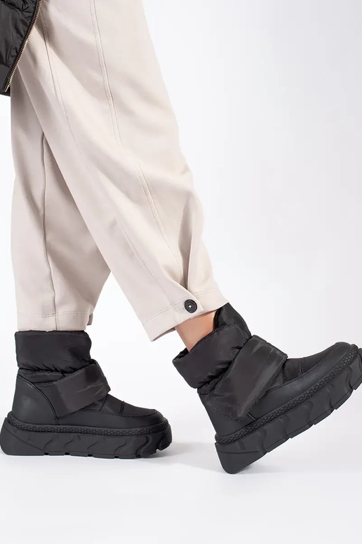 Botas de nieve para mujer negras de...