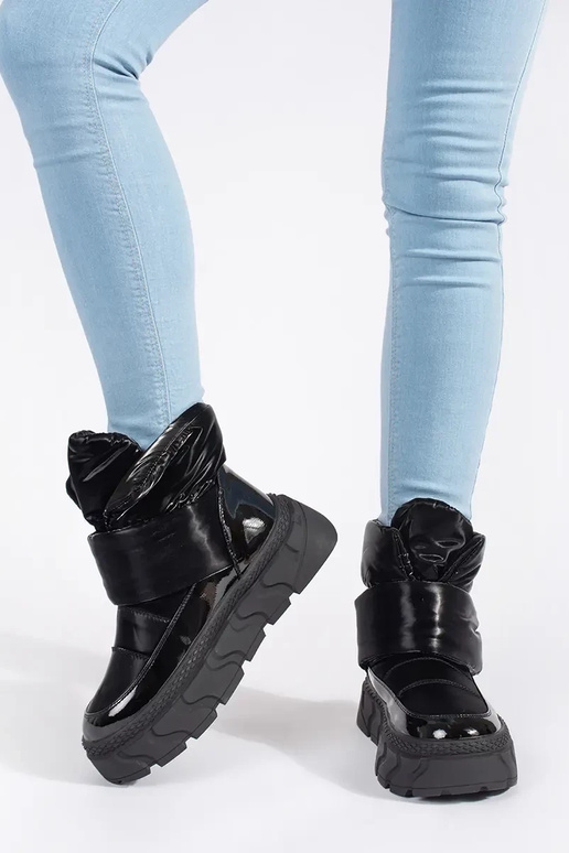 de color negro aislar Botas de nieve...