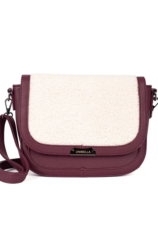 Bolso burdeos con piel Bolso burdeos con piel