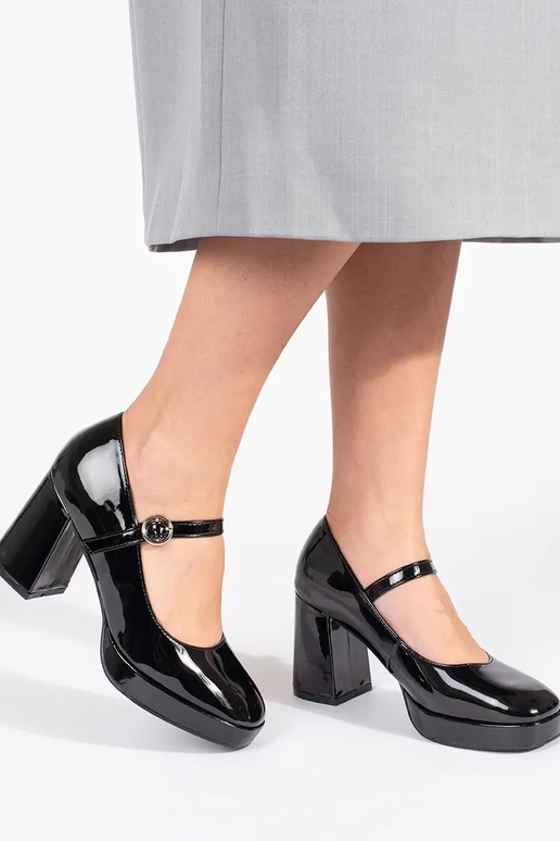 Botines de tacón con hebilla para...