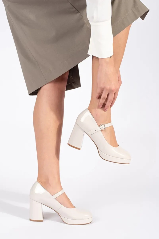 Botines de tacón con hebilla para...