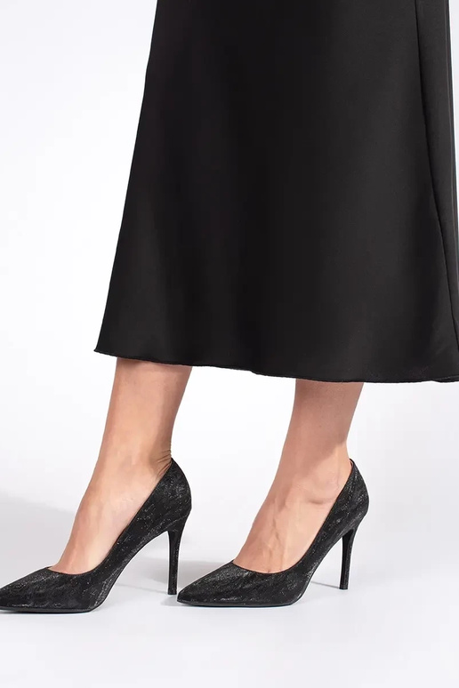 de color negro Brillantina tacones... de color negro Brillantina tacones...