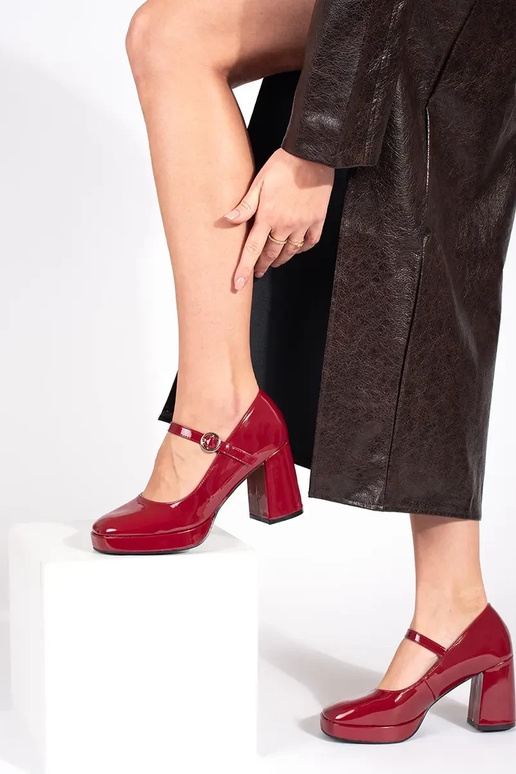 Zapatillas de tacón con hebilla de...