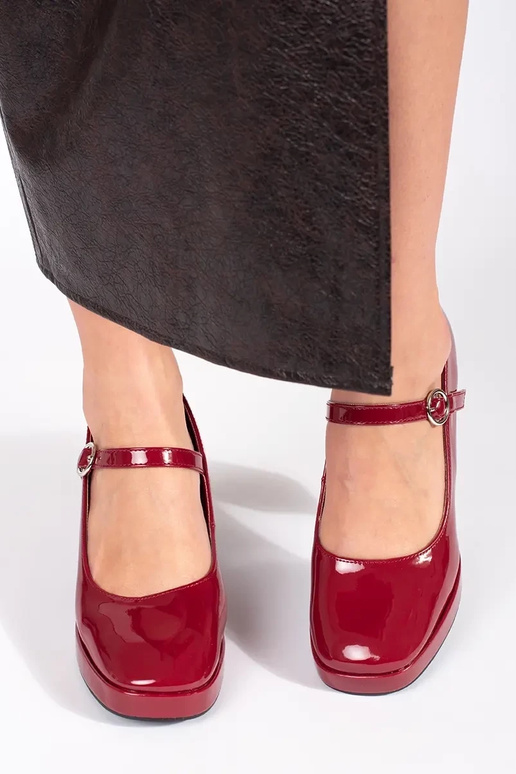 Zapatillas de tacón con hebilla de...