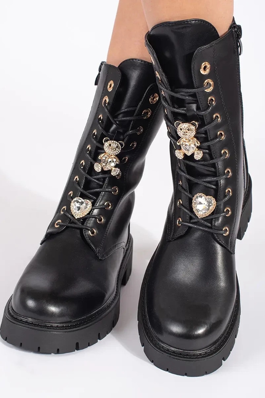 Zapatos de plataforma negros con... Zapatos de plataforma negros con...