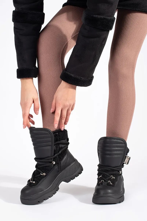 de color negro Botas de nieve para...