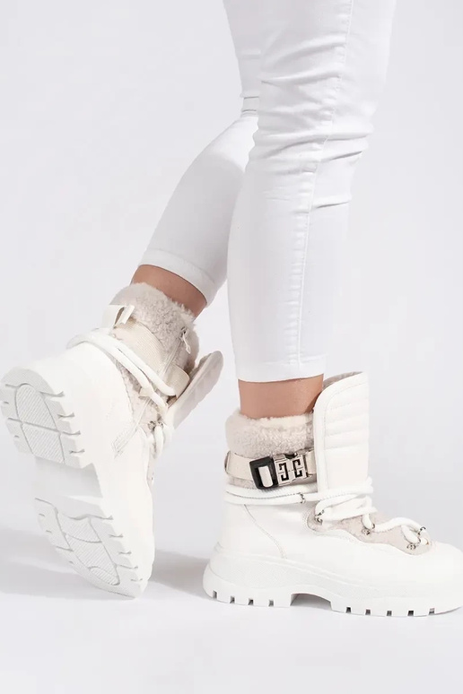 el color blanco Botas de nieve para...